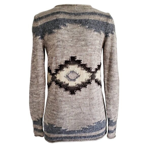 Lauren Ralph Lauren VTG Tribal Sweater Cotton Blend Sweater Navajo Aztec Indian - Picture 2 of 14